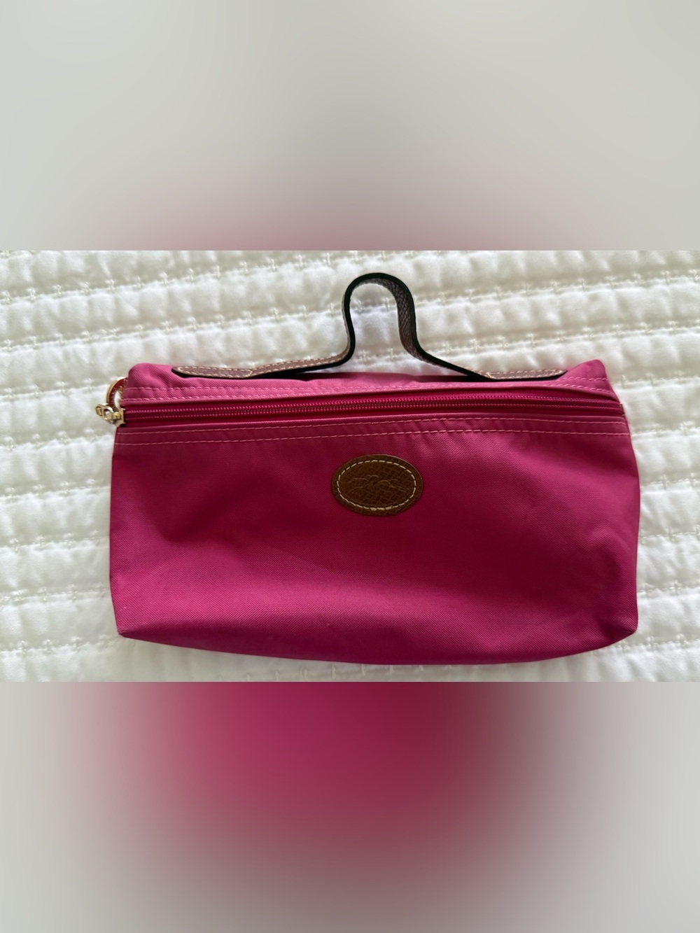 Longchamp Pink Travel Cosmetic Pouch